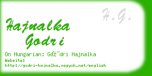 hajnalka godri business card